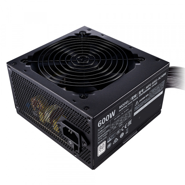 Блок питания CoolerMaster MasterWatt Lite 600W Вентилятор 12 см, 80PLUS, MPE-6001-ACABW-EU 2