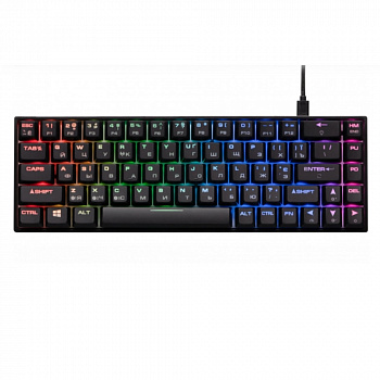 Клавиатура игровая 2E GAMING KG380 RGB 68key Gateron Red Switch BT/USB Black Ukr