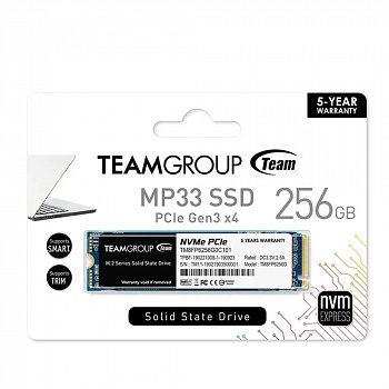 Твердотельный накопитель  256GB SSD TeamGroup MP33 M.2 TM8FP6256G0C101 Твердотельный накопитель  256GB SSD TeamGroup MP33 M.2 TM8FP6256G0C101