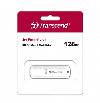 USB Флеш 128GB 3.0 Transcend TS128GJF730 White