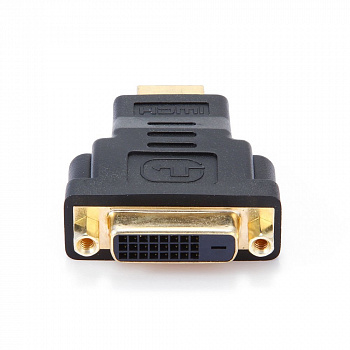 Переходник HDMI <-> DVI Cablexpert A-HDMI-DVI-3, 19M/25F, золотые разъемы, пакет, черный Переходник HDMI <-> DVI Cablexpert A-HDMI-DVI-3, 19M/25F, золотые разъемы, пакет, черный