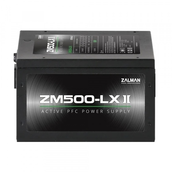 Блок питания Zalman ZM500-LXII (500W), 200-240 VAC,85%, aPFC,120mm,MB24,CPU(4+4),6xSATA,2xPCIe,3xMOL