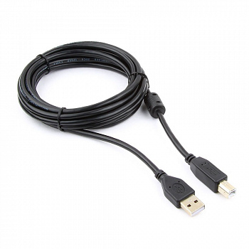 Кабель USB 2.0 Pro Cablexpert CCF-USB2-AMBM-10, AM/BM, 3м, экран, феррит.кольцо, черный, пакет Кабель USB 2.0 Pro Cablexpert CCF-USB2-AMBM-10, AM/BM, 3м, экран, феррит.кольцо, черный, пакет