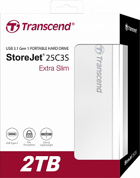 Внешний жесткий диск 2,5 2TB Transcend TS2TSJ25C3S Type C Внешний жесткий диск 2,5 2TB Transcend TS2TSJ25C3S Type C