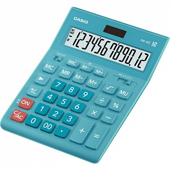 Калькулятор настольный CASIO GR-12C-LB-W-EP бирюза