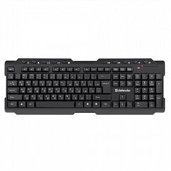 Клавиатура беспроводная Defender Element HB-195 USB (Черный), USB, ENG/RUS,стандарт