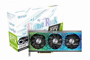 Видеокарта PALIT RTX3080 GAMEROCK OC 10G FHR NED3080H19IA-1020G
